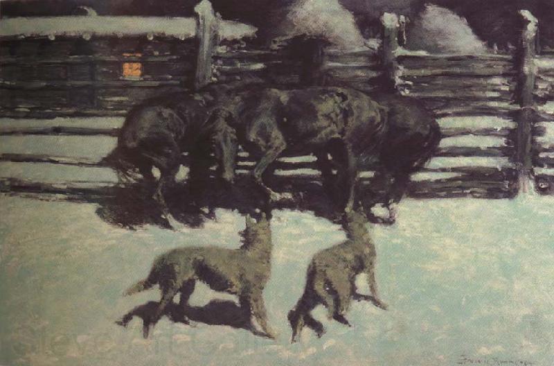 Frederic Remington The Call for Help (mk43)